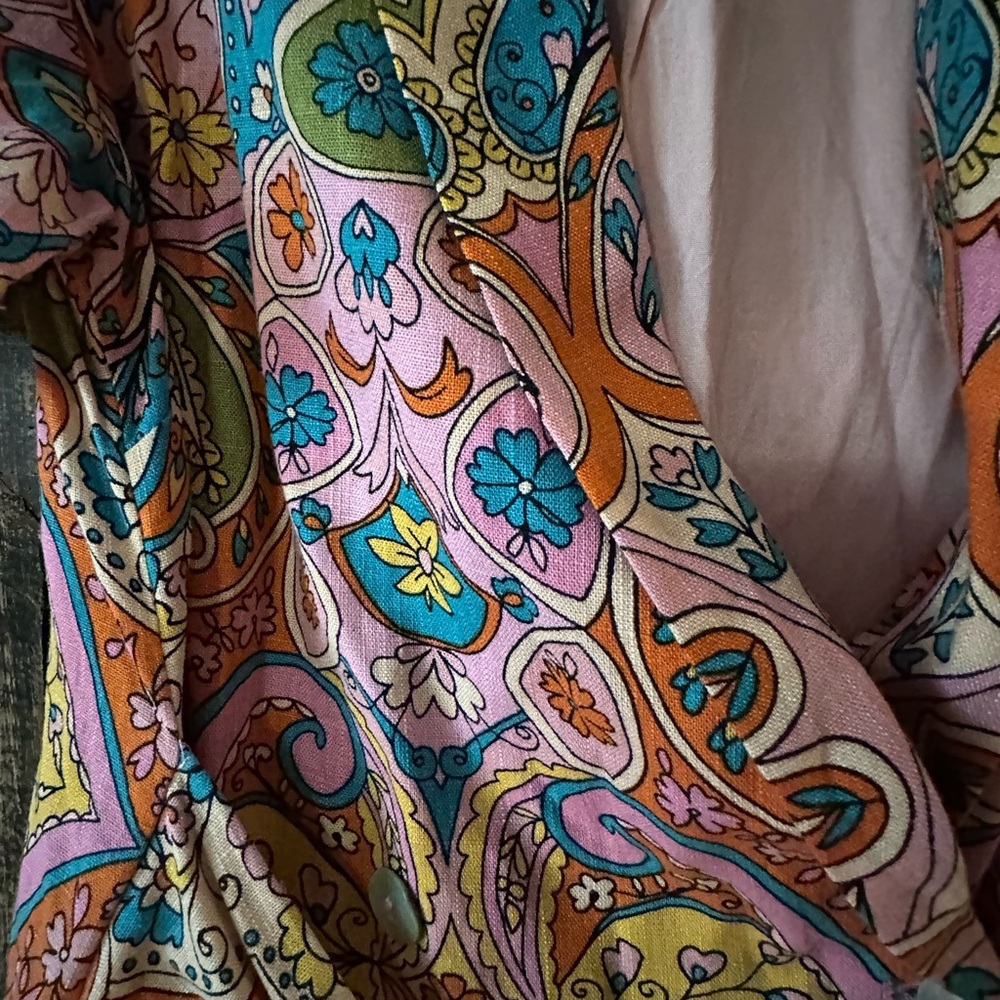 Fate Bright Colorful Blazer Wrap Mini Dress Coquette Girl Paisley - Sz M NWT 🧡🎀 - Picture 5 of 6